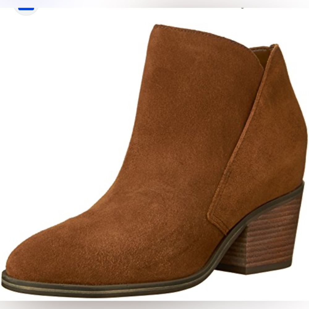 Jessica Simpson Tandra Canela Brown Suede Heeled Booties Size 7.5